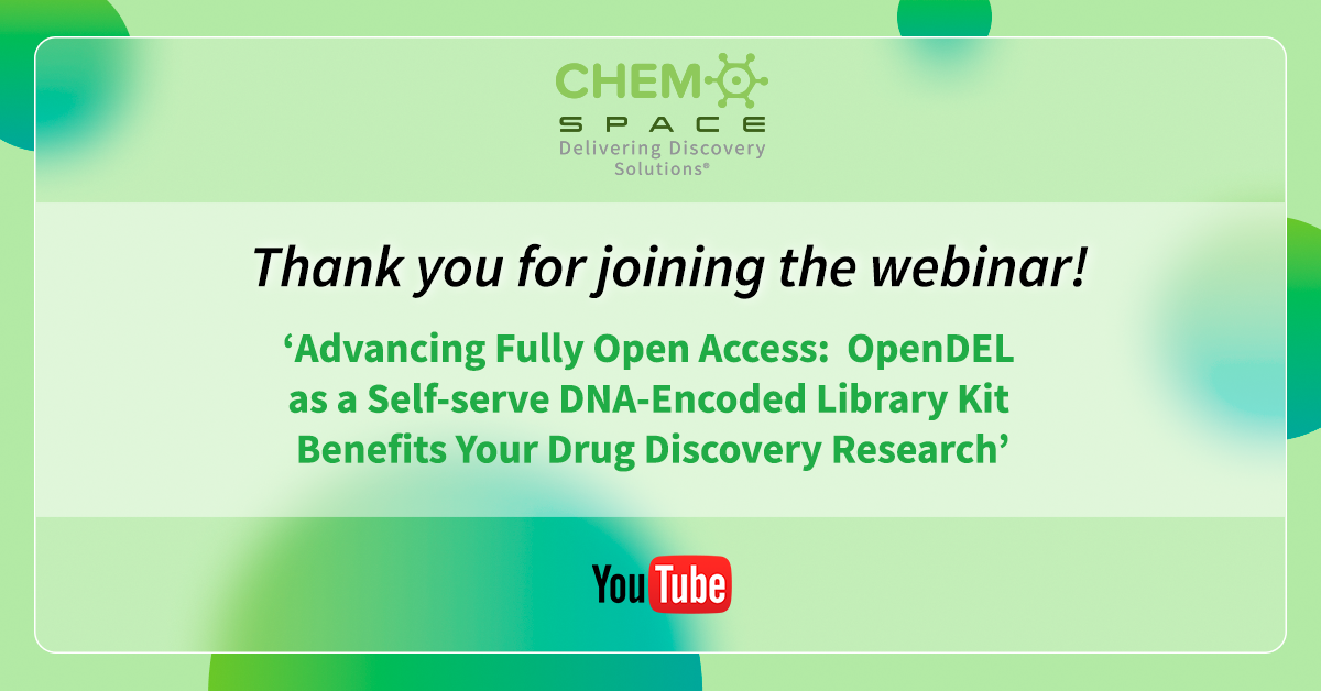 Chemspace & Hitgen Webinar. Recording | Advancing Fully Open Access: OpenDEL as a Self-serve DEL Kit